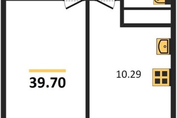 Фото №1: 1-комнатная квартира 39 м² - Берёзовый, мкр. Витаминкомбинат, ул. Целиноградская, 2Ик2
