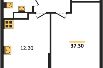 Фото №1: 1-комнатная квартира 37 м² - Краснодар, мкр. Прикубанский внутригородской округ, 