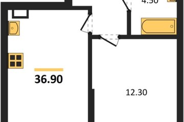 Фото №1: 1-комнатная квартира 36 м² - Краснодар, мкр. Парк Победы, 