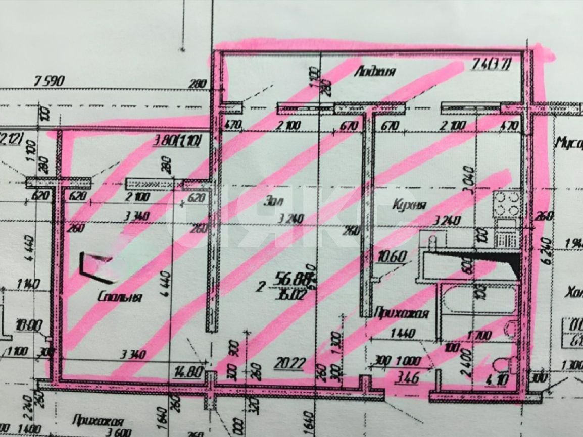 Фото №9: 2-комнатная квартира 52 м² - Горячий Ключ, мкр. Администрация, ул. Ленина, 236Бк1