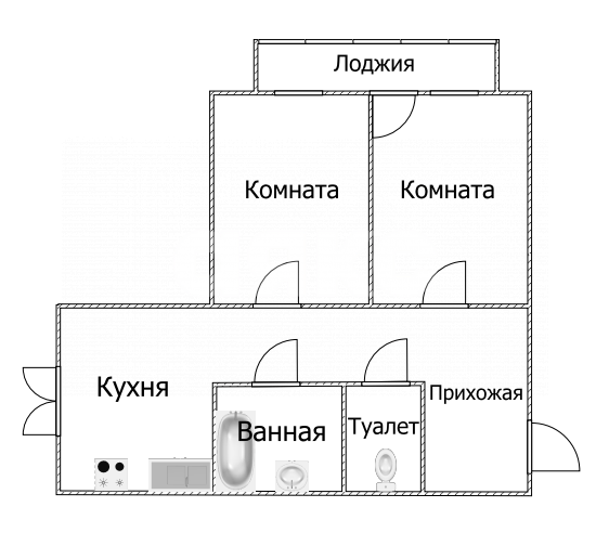 Фото №14: 2-комнатная квартира 44 м² - Воскресенск, мкр. Центральный, ул. Менделеева, 1