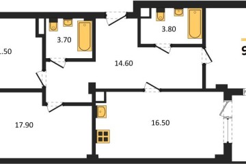 Фото №1: 3-комнатная квартира 91 м² - Краснодар, мкр. Прикубанский внутригородской округ, ул. Круговая, 4/1