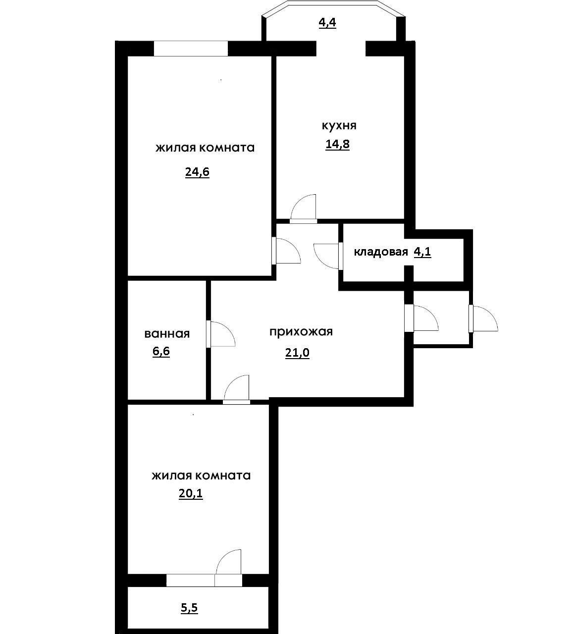 Фото №15: 2-комнатная квартира 101 м² - Краснодар, Центральный внутригородской округ, Покровка, мкр. Центральный, ул. Карасунская набережная, 32