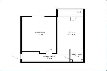 Фото №4: 1-комнатная квартира 35 м² - Краснодар, мкр. жилой комплекс Усадьба, ул. имени Валерия Вишневецкого, 9