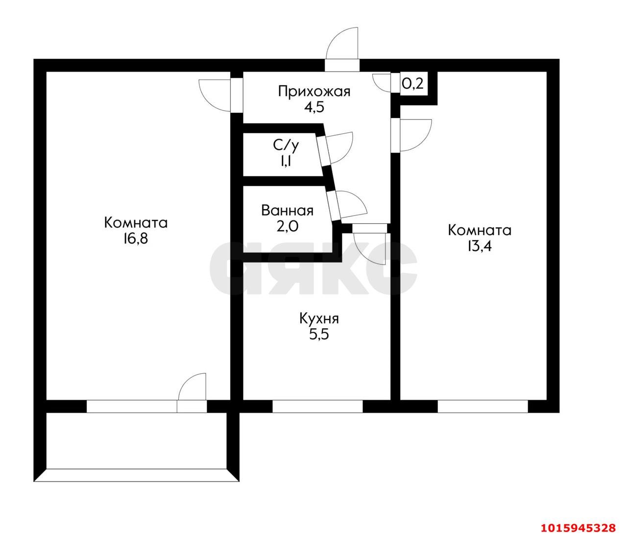 Фото №8: 2-комнатная квартира 44 м² - Краснодар, Западный внутригородской округ, мкр. Фестивальный, ул. имени Тургенева, 132