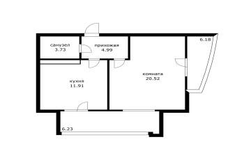 Фото №2: 1-комнатная квартира 41 м² - Краснодар, мкр. Карасунский внутригородской округ, ул. Уральская, 100/6