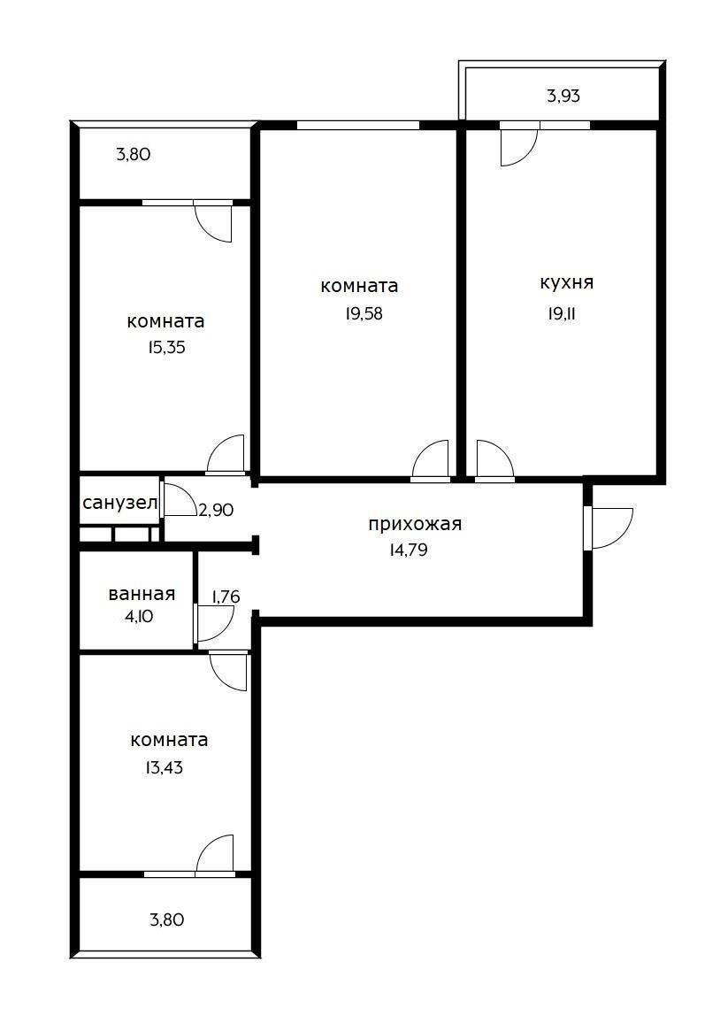 Фото №9: 3-комнатная квартира 93 м² - Краснодар, ул. Рождественская набережная, 7