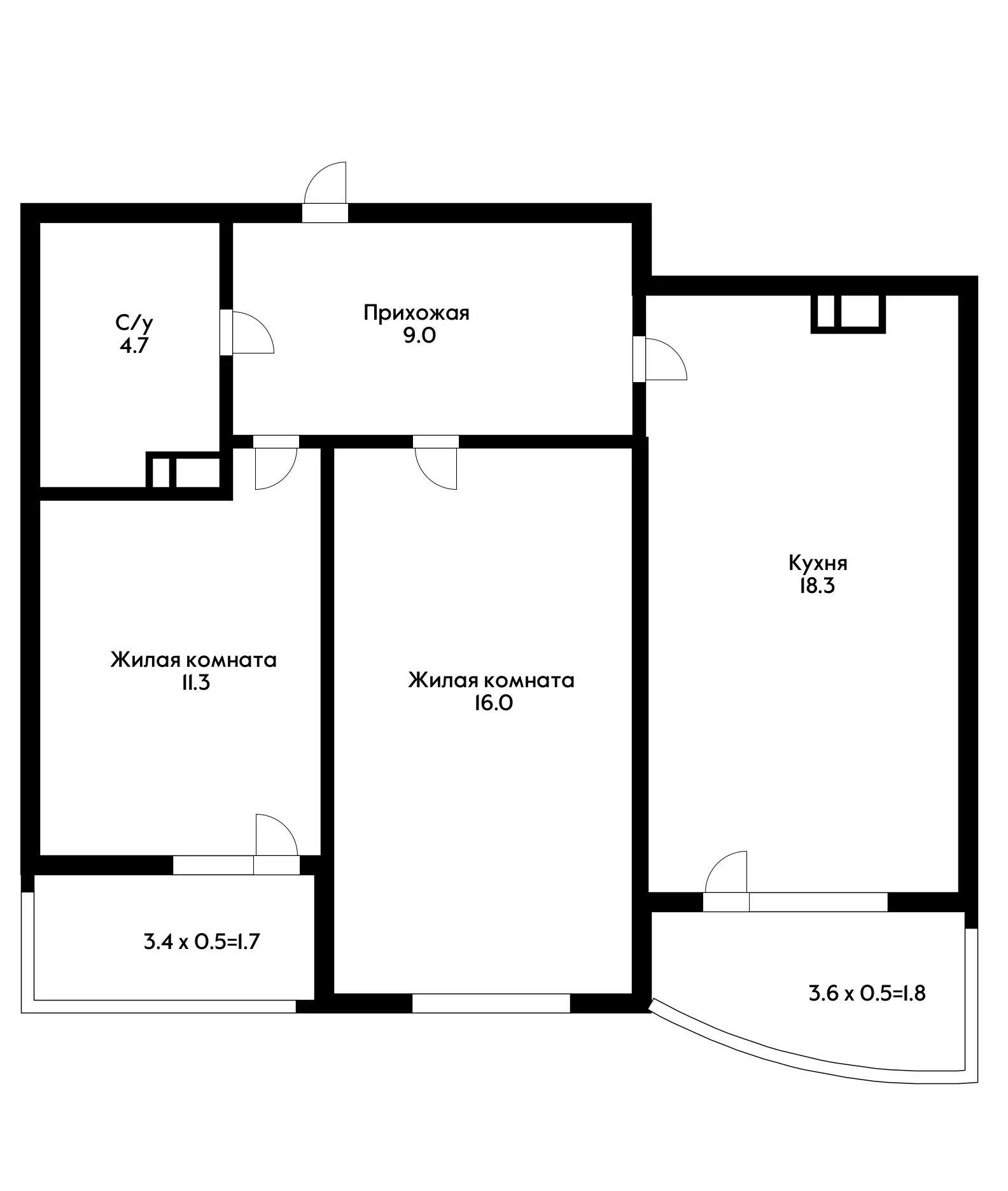 Фото №10: 2-комнатная квартира 62 м² - Краснодар, Прикубанский внутригородской округ, Россинского, мкр. жилой комплекс Инсити-Парк, ул. Командорская, 1/2