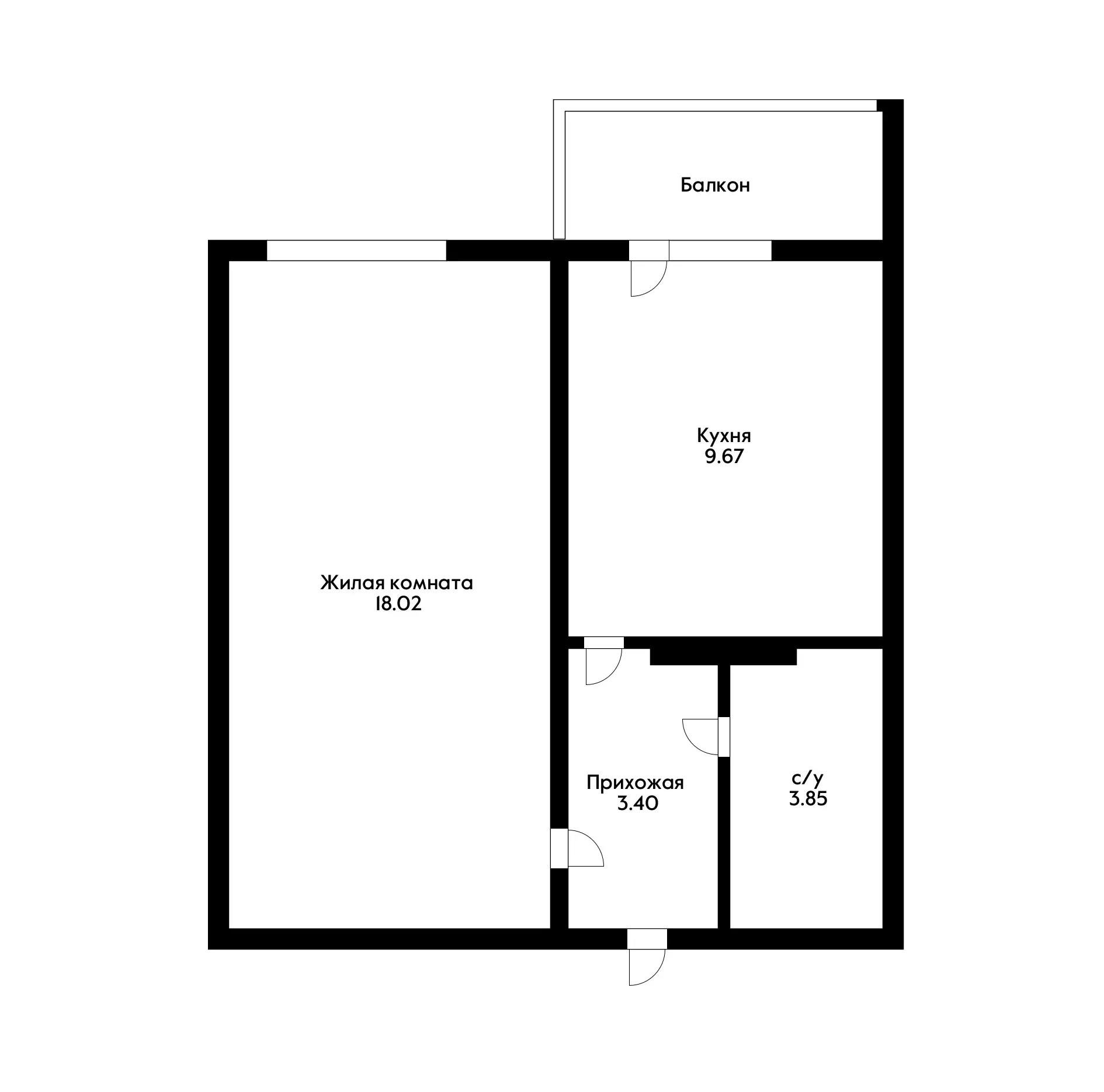 Фото №17: 1-комнатная квартира 38 м² - Краснодар, ул. имени Калинина, 13к55