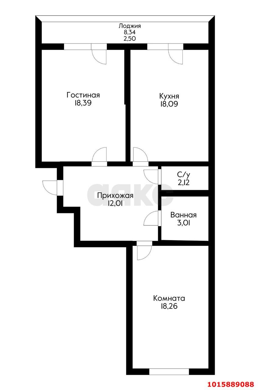 Фото №14: 2-комнатная квартира 80 м² - Краснодар, Западный внутригородской округ, мкр. Кожзавод, ул. Минская, 118/2
