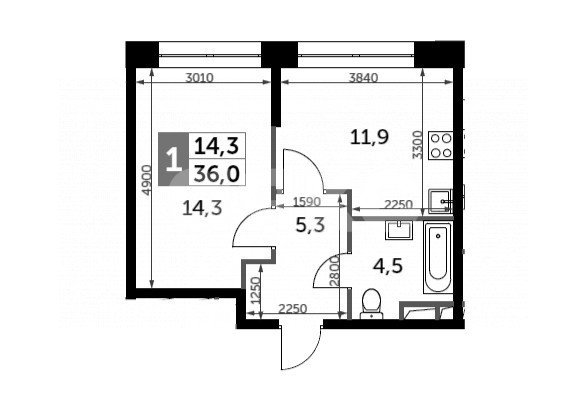 Фото №47: 1-комнатная квартира 36 м² - Москва, Хорошёво-Мнёвники, мкр. жилой комплекс Сидней Сити, ул. Шелепихинская набережная, 38к5