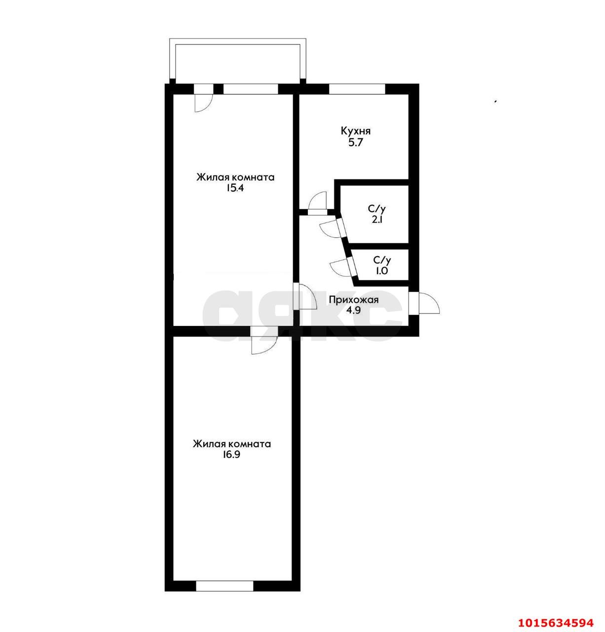 Фото №11: 2-комнатная квартира 45 м² - Лорис, мкр. Карасунский внутригородской округ, ул. Васильченко, 16