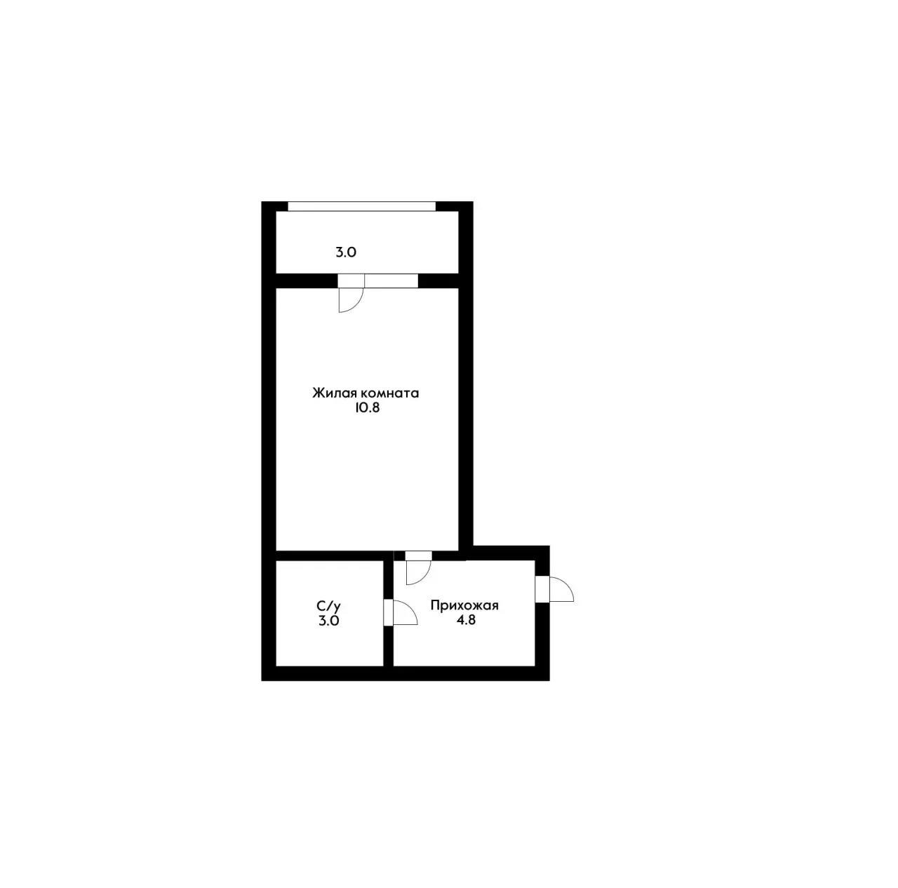 Фото №6: Студия 27 м² - Краснодар, Прикубанский внутригородской округ, мкр. Музыкальный, ул. имени Сергея Есенина, 108/1