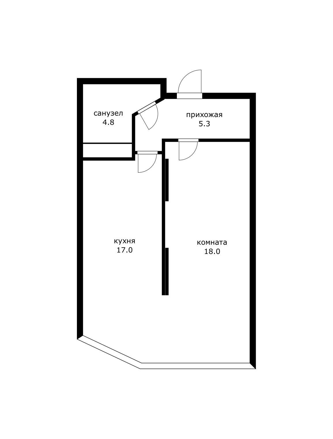 Фото №19: 1-комнатная квартира 46 м² - Краснодар, Прикубанский внутригородской округ, Завод Радиоизмерительных Приборов, жилой комплекс Времена Года 3, мкр. имени Петра Метальникова, ул. Цезаря Куникова, 24к1