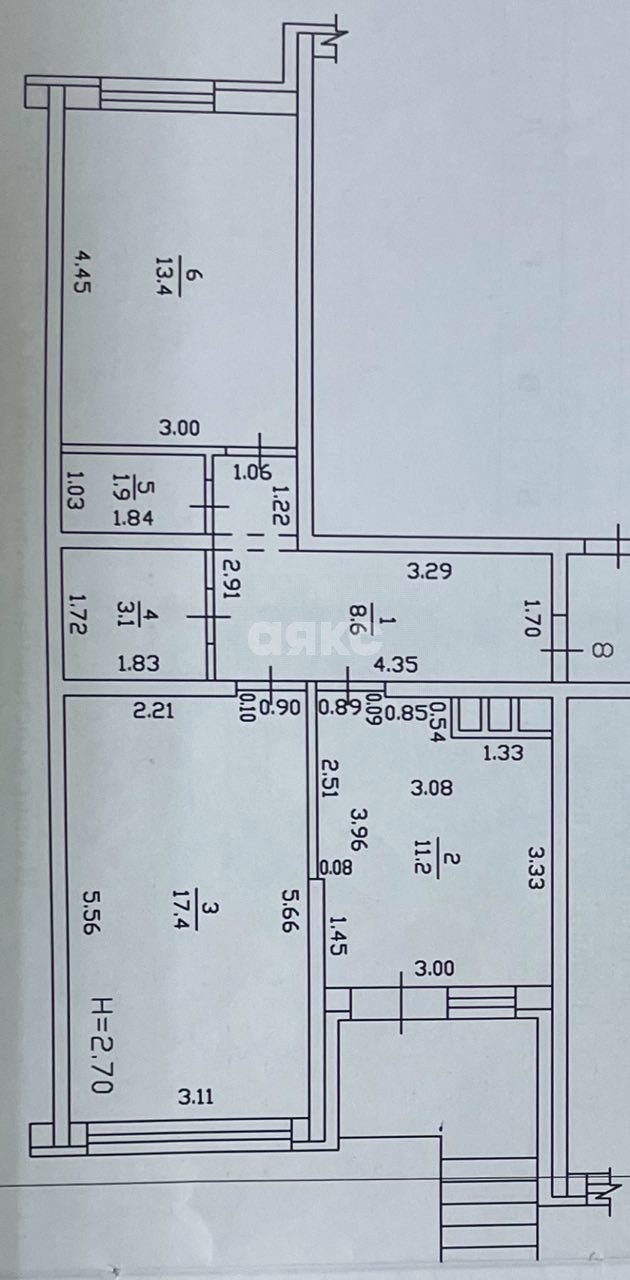 Фото №7: 2-комнатная квартира 55 м² - Горячий Ключ, Администрация, жилой комплекс Комфорт, Администрация, мкр. жилой комплекс Комфорт, ул. Ленина, 203М