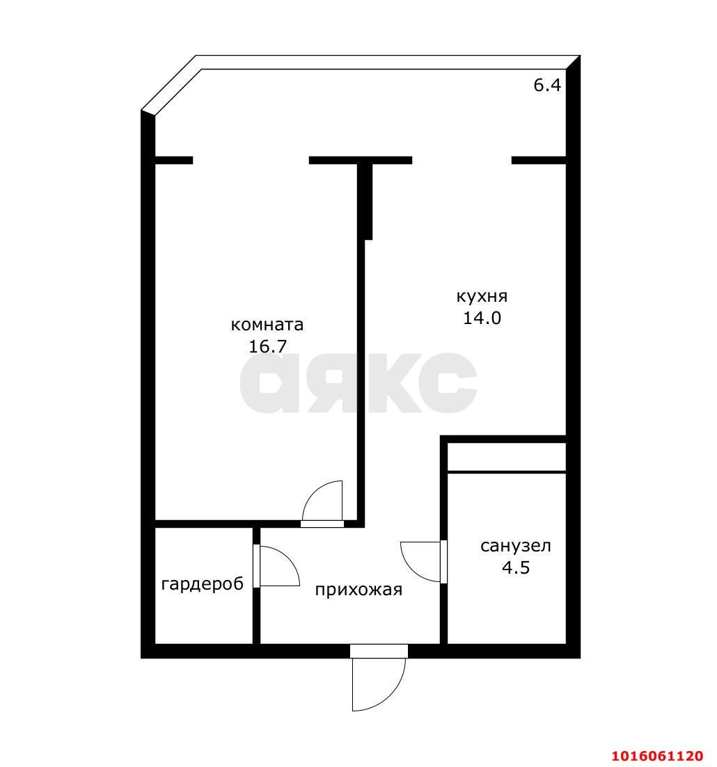 Фото №20: 1-комнатная квартира 45 м² - Краснодар, ЖК На Высоте, жилой комплекс На высоте, Прикубанский внутригородской округ, мкр. Фестивальный, ул. Каляева, 263/4