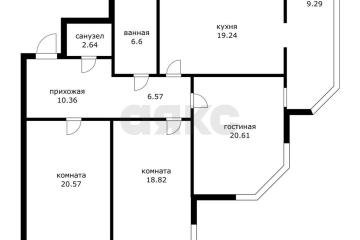 Фото №3: 3-комнатная квартира 115 м² - Краснодар, мкр. Центральный, ул. Кубанская набережная, 37/12