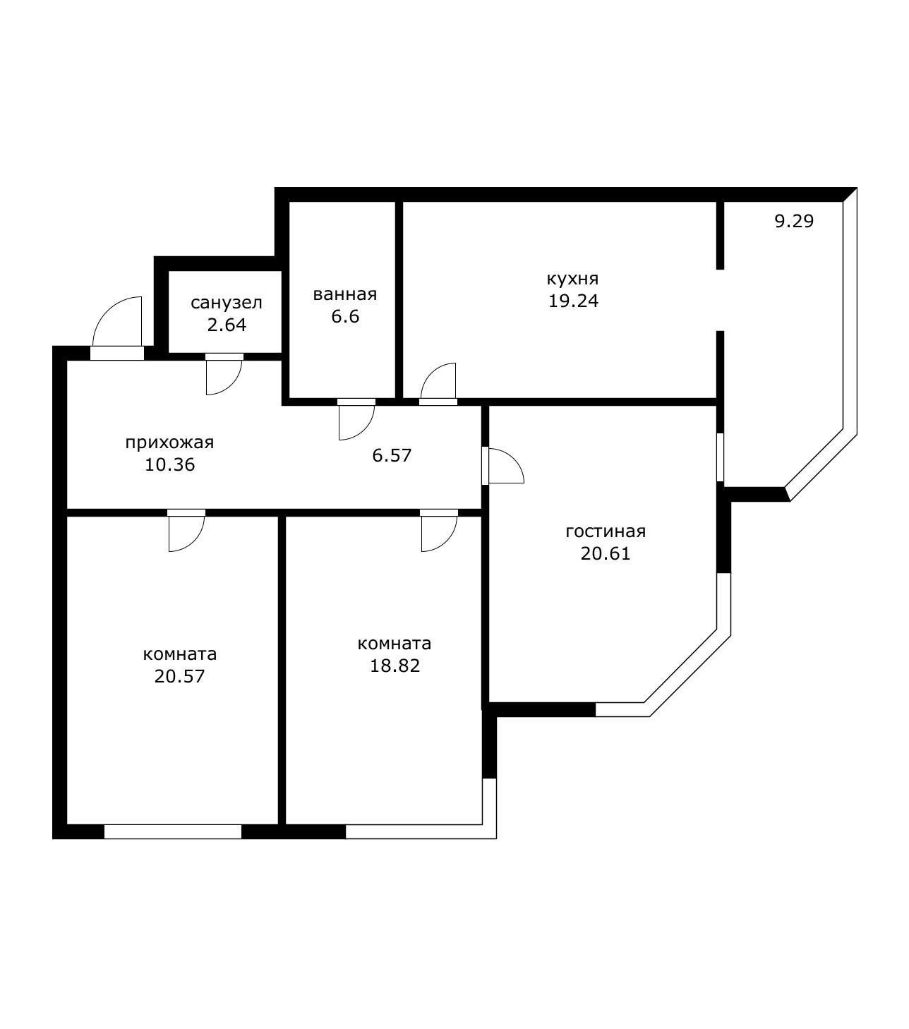 Фото №13: 3-комнатная квартира 115 м² - Краснодар, Западный внутригородской округ, Центральный внутригородской округ, мкр. Центральный, ул. Кубанская набережная, 37/12