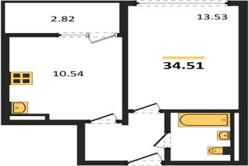 Фото №1: 1-комнатная квартира 34 м² - Краснодар, мкр. жилой комплекс Событие, 