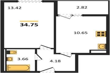 Фото №1: 1-комнатная квартира 34 м² - Краснодар, мкр. жилой комплекс Событие, 