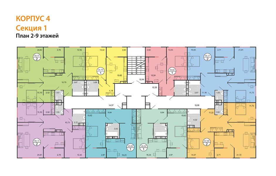 Фото №8: 2-комнатная квартира 76 м² - Краснодар, Прикубанский внутригородской округ, мкр. жилой комплекс Событие
