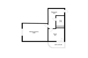 Фото №4: 1-комнатная квартира 40 м² - Краснодар, мкр. жилой комплекс Цветы, ул. Круговая, 4Вк2