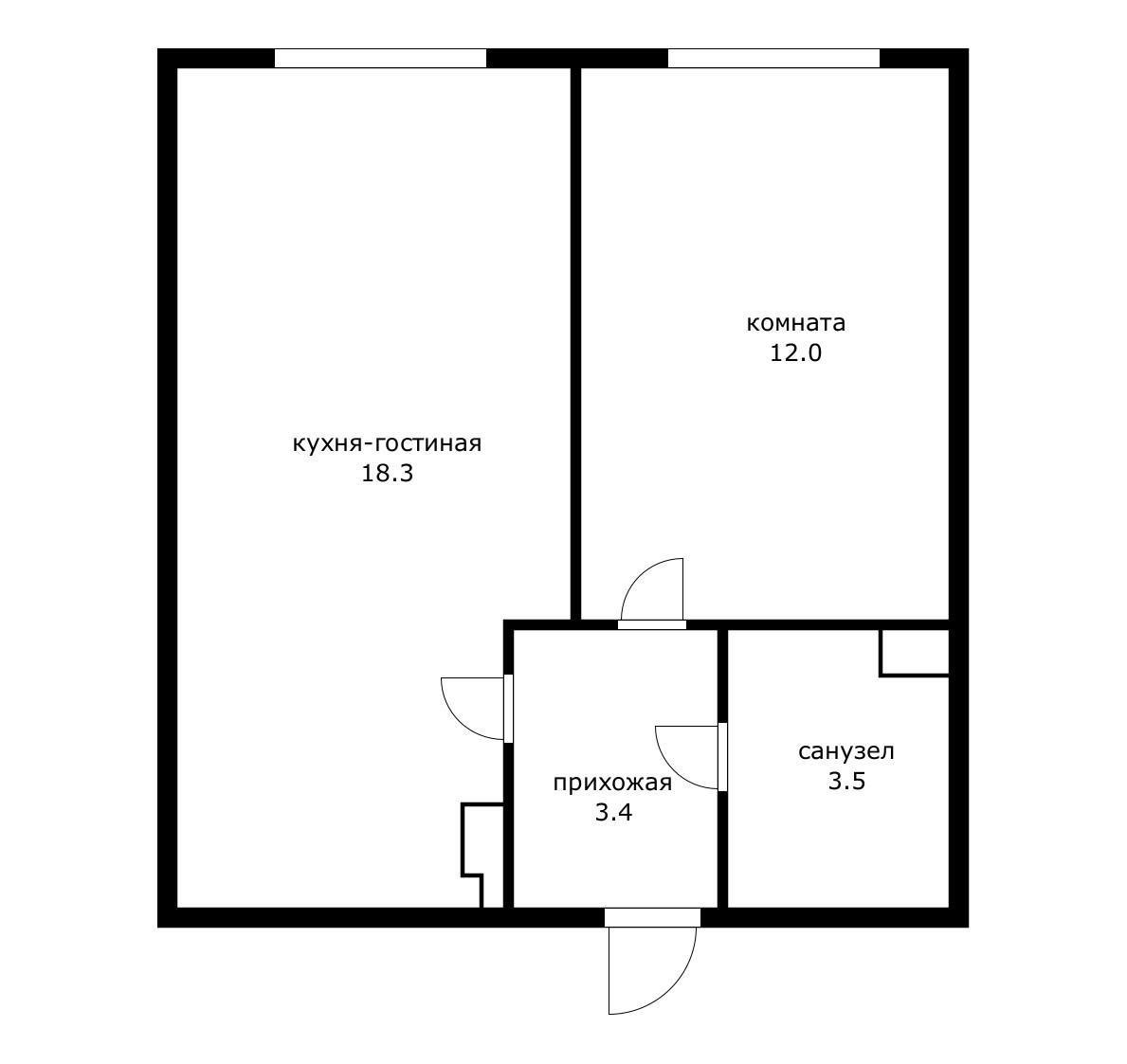 Фото №6: 1-комнатная квартира 38 м² - Краснодар, Прикубанский внутригородской округ, мкр. жилой комплекс Самолёт-6, ул. Ивана Беличенко, 84к3