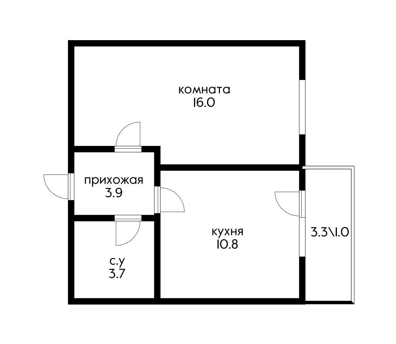 Фото №3: 1-комнатная квартира 37 м² - Краснодар, Фестивальный, мкр. Прикубанский внутригородской округ, ул. Круговая, 4/1