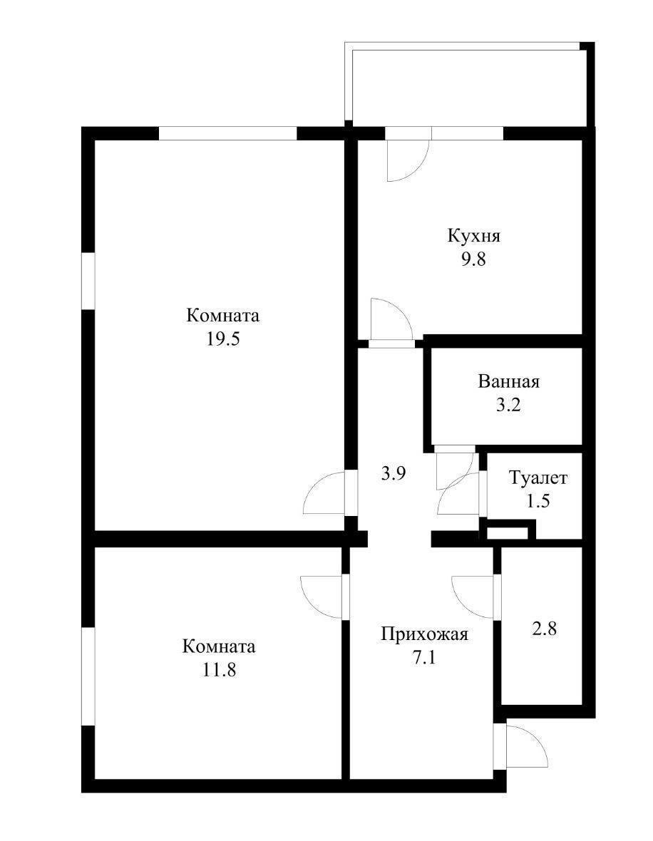 Фото №12: 2-комнатная квартира 59 м² - Краснодар, Прикубанский внутригородской округ, мкр. Восточно-Кругликовский, ул. Черкасская, 141