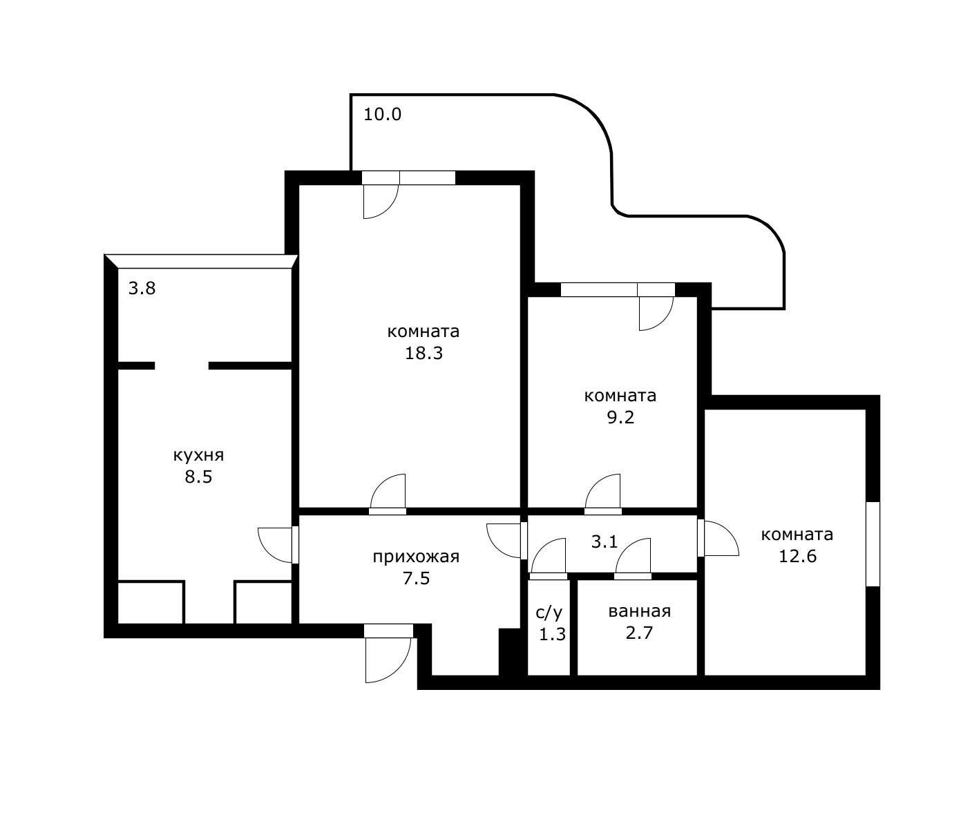 Фото №19: 3-комнатная квартира 63 м² - Краснодар, Центральный внутригородской округ, мкр. Центральный, ул. Коммунаров, 57