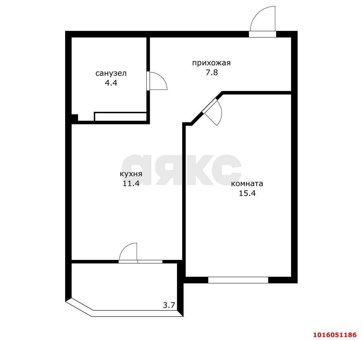 Фото №10: 1-комнатная квартира 42 м² - Краснодар, ЖК Губернский, Прикубанский внутригородской округ, мкр. Губернский, ул. им. Героя Яцкова И.В., 19к1