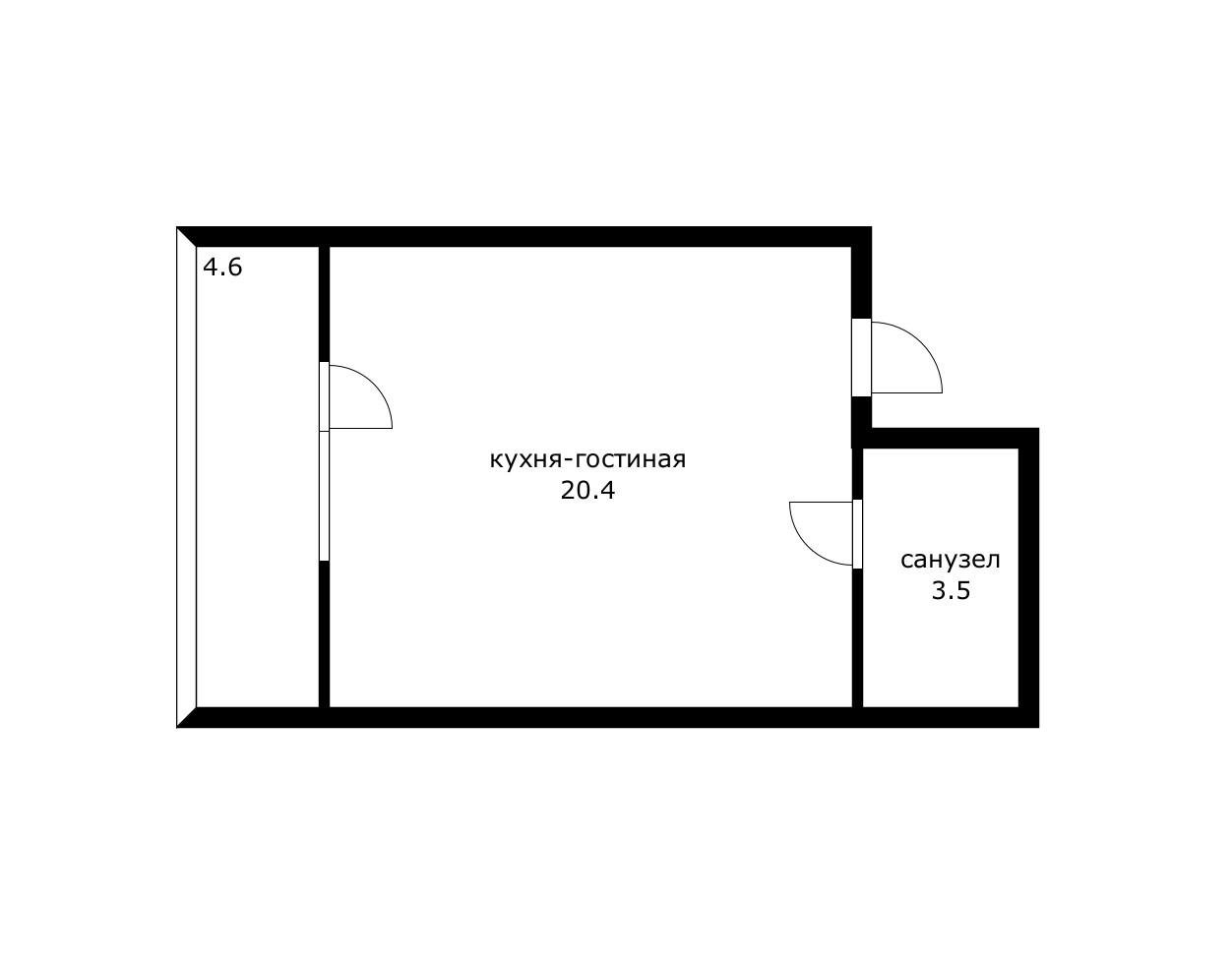 Фото №3: Студия 28 м² - Краснодар, ул. Петра Метальникова, 13