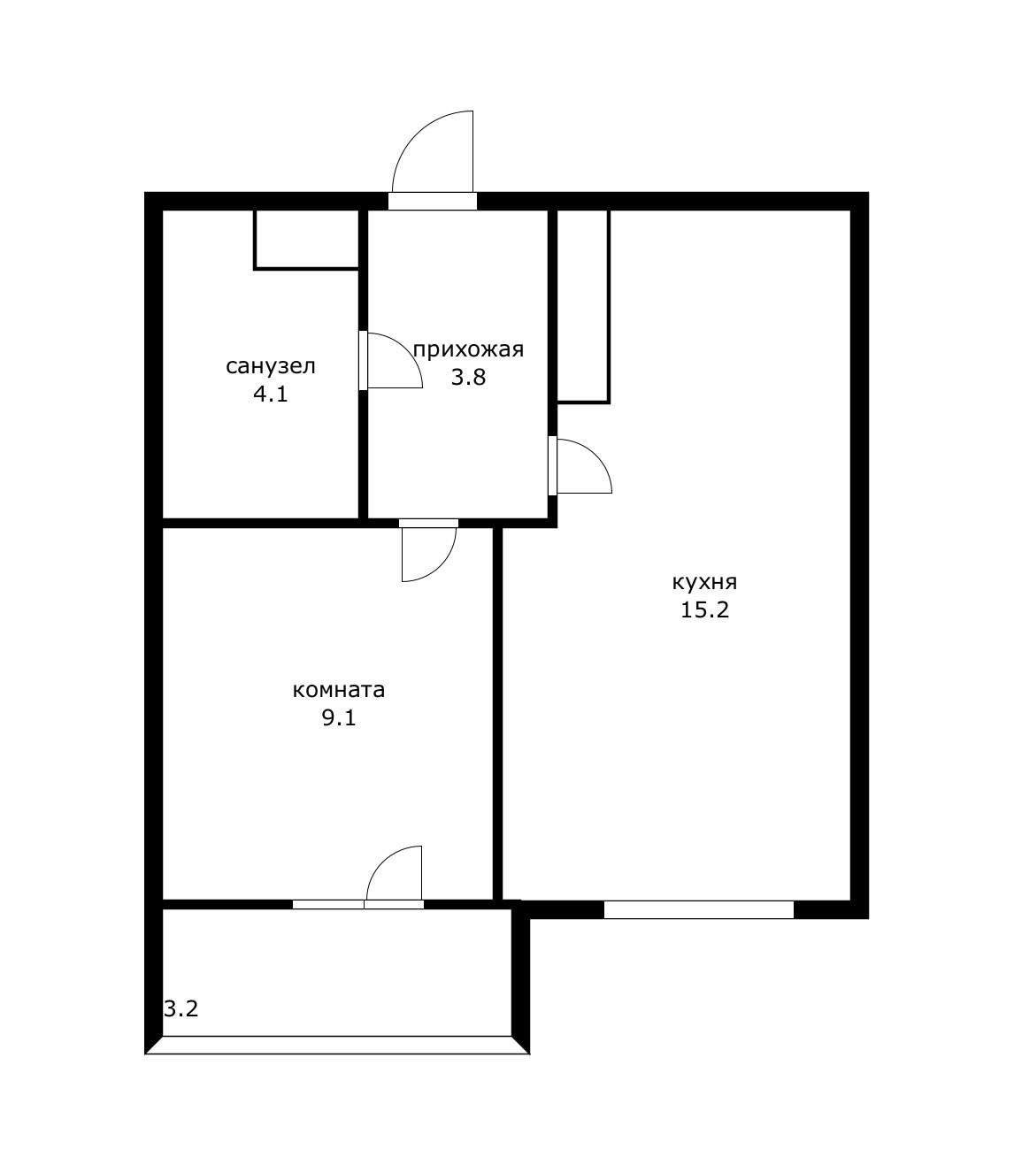 Фото №14: 1-комнатная квартира 32 м² - Краснодар, Прикубанский внутригородской округ, Краевая Клиническая Больница, мкр. жилой комплекс Свобода, ул. Домбайская, 55к3