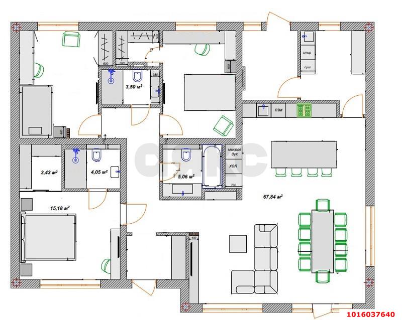 Фото №19: Дом 145 м² + 6 сот. - СНТ Пригород, мкр. Прикубанский внутригородской округ, ул. Атамана Котляревского, 217
