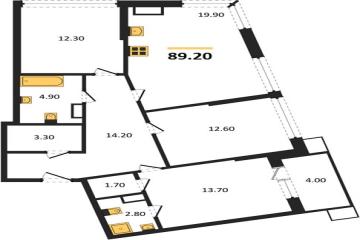 Фото №1: 3-комнатная квартира 89 м² - Краснодар, мкр. Парк Победы, 