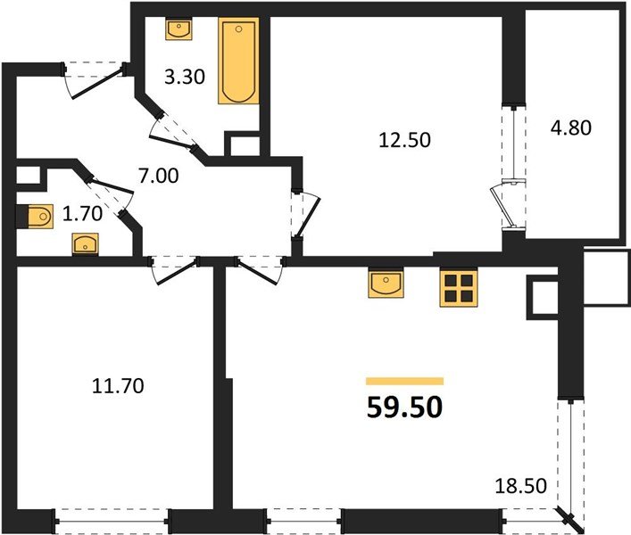 Фото №1: 2-комнатная квартира 59 м² - Краснодар, Парк Победы, мкр. Прикубанский внутригородской округ