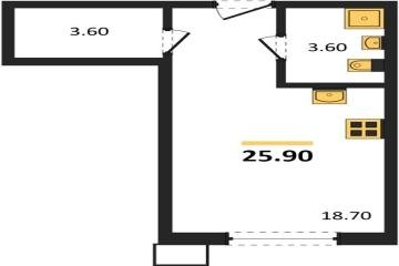 Фото №1: Студия 25 м² - Краснодар, мкр. Прикубанский внутригородской округ, 
