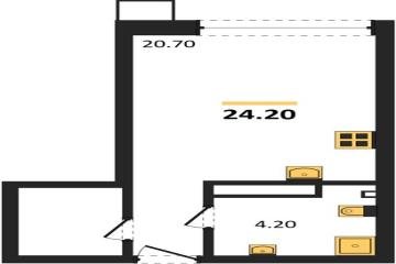 Фото №1: Студия 24 м² - Краснодар, мкр. Парк Победы, 