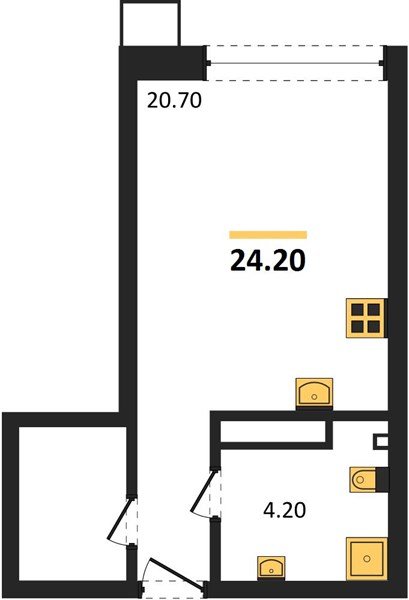 Фото №1: Студия 24 м² - Краснодар, Прикубанский внутригородской округ, мкр. Парк Победы