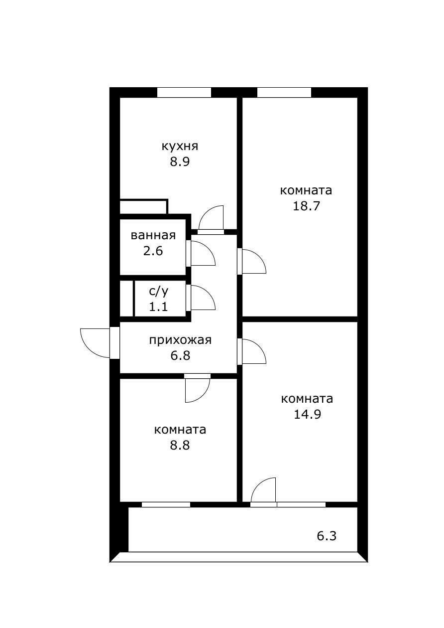Фото №15: 3-комнатная квартира 68 м² - Энем, ул. Фрунзе, 20