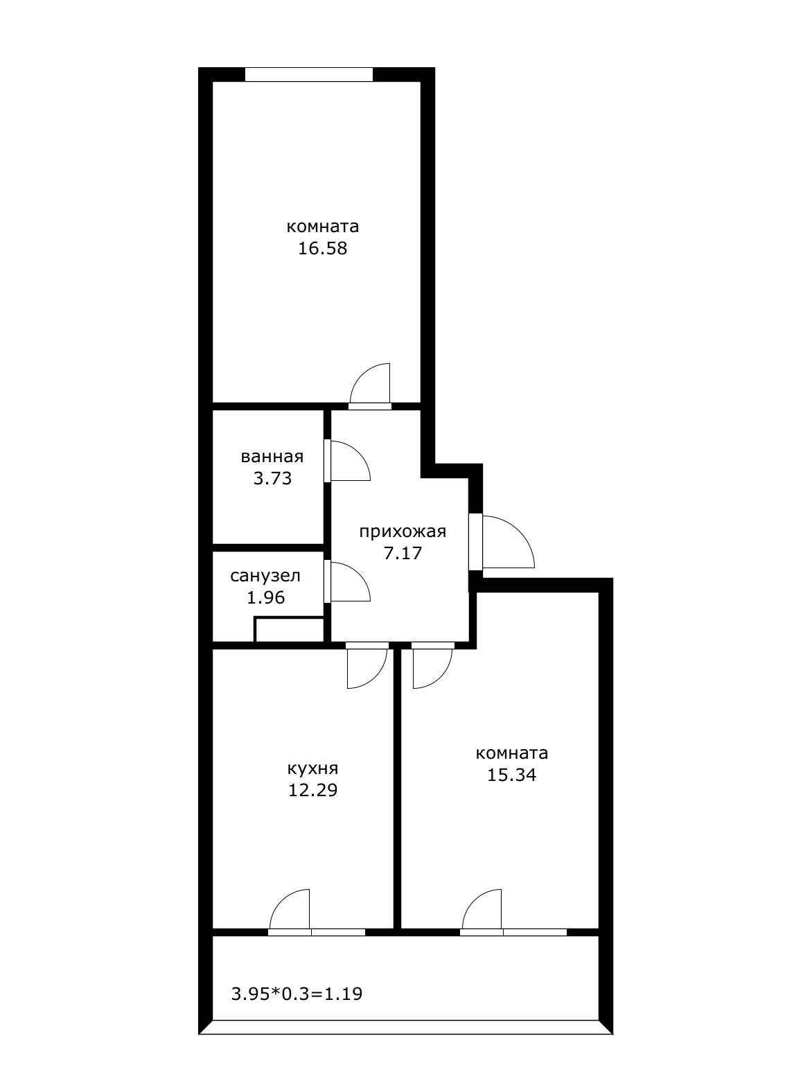 Фото №14: 2-комнатная квартира 62 м² - Краснодар, Прикубанский внутригородской округ, Славянский, мкр. Светлоград, ул. Красных Партизан, 1/4к3