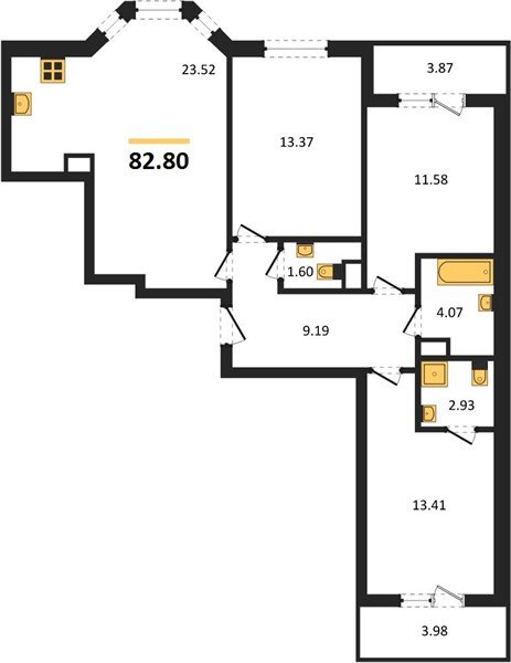 Фото №1: 3-комнатная квартира 82 м² - Краснодар, Прикубанский внутригородской округ, мкр. ЖК Тёплые Края, ул. имени Леона Орбели, 9