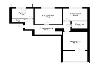 Фото №3: 3-комнатная квартира 69 м² - Краснодар, ж/м Пашковский, ул. Садовая, 5/1