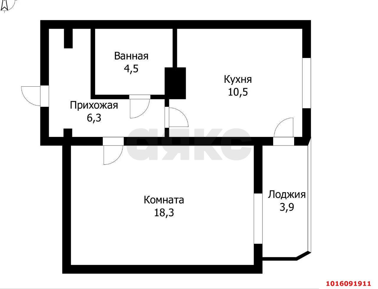 Фото №19: 1-комнатная квартира <span class="whitespace-nowrap">45 м²</span>, <span class="whitespace-nowrap">2/10 эт.</span> - Краснодар, Прикубанский внутригородской округ, мкр. Краевая Клиническая Больница, ул. Восточно-Кругликовская, 74