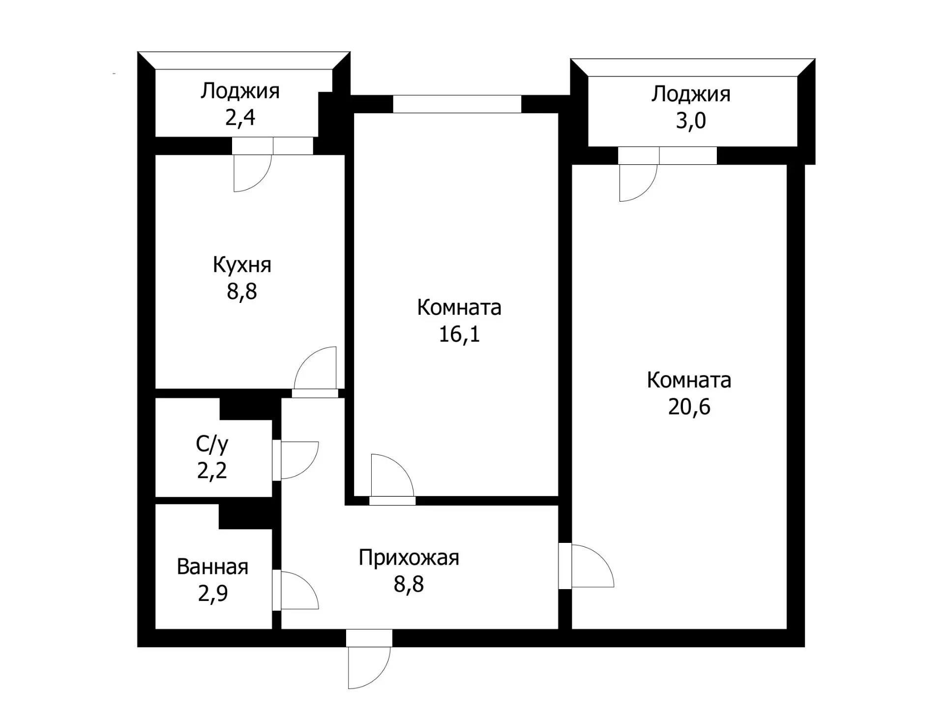 Фото №18: 2-комнатная квартира 66 м² - Краснодар, Прикубанский внутригородской округ, Завод Радиоизмерительных Приборов, имени Петра Метальникова, мкр. жилой комплекс Инсити, ул. Евгении Жигуленко, 11/2