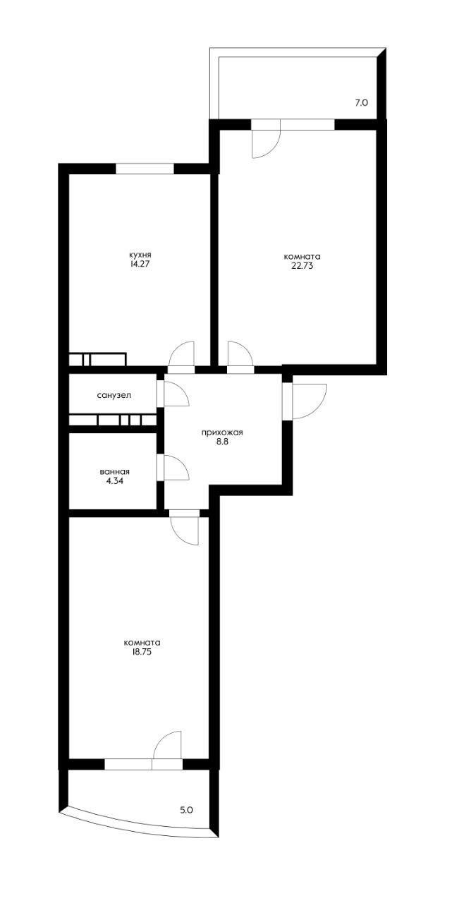 Фото №14: 2-комнатная квартира 72 м² - Краснодар, Западный внутригородской округ, мкр. Фестивальный, ул. Морская, 49