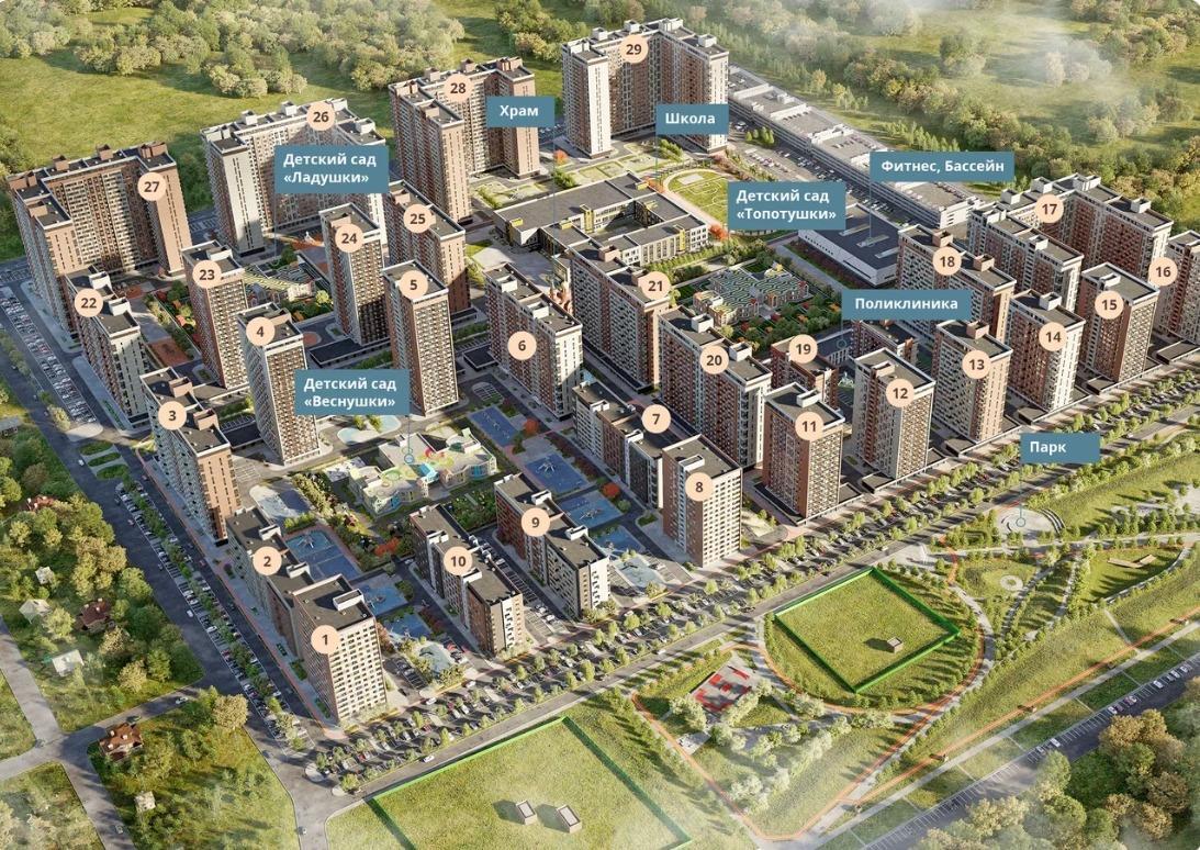 Фото №15: 1-комнатная квартира 43 м² - Знаменский, Карасунский внутригородской округ, мкр. Родные Просторы, ул. Природная, 10Бк5