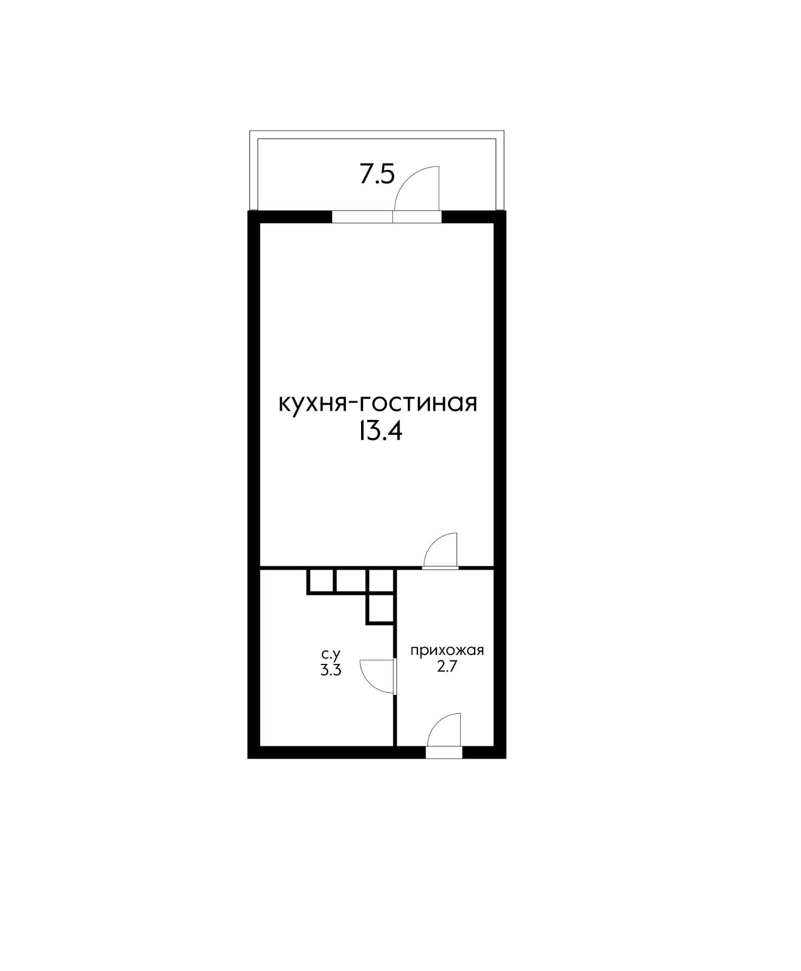 Фото №13: Студия 24 м² - Краснодар, ЖК Победный, Завод Радиоизмерительных Приборов, Прикубанский внутригородской округ, жилой комплекс Победный, мкр. имени Петра Метальникова, ул. Евгении Жигуленко, 13с1