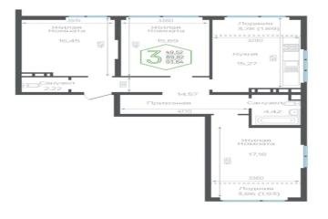 Фото №4: 3-комнатная квартира 91 м² - Краснодар, мкр. Черёмушки, ул. Обрывная, 132/1
