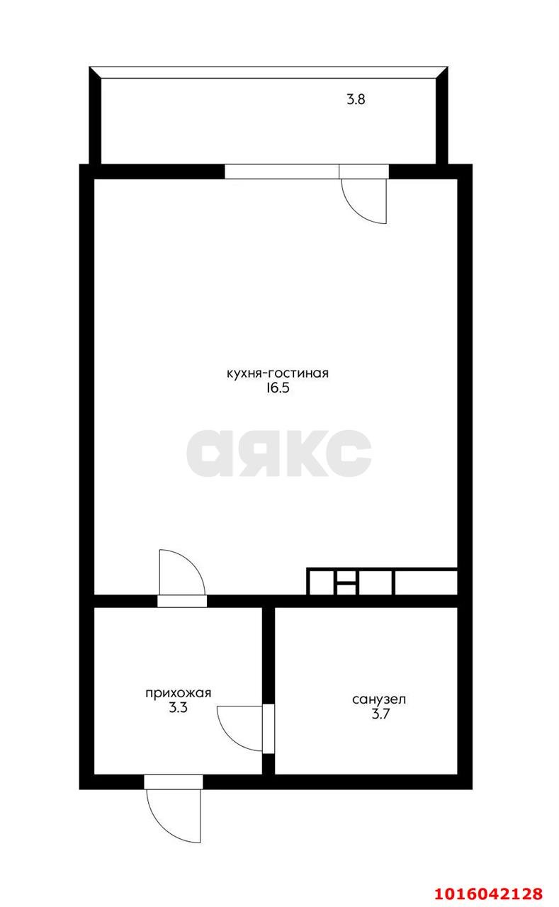 Фото №12: Студия 27 м² - Краснодар, Прикубанский внутригородской округ, мкр. жилой комплекс Самолёт-4, ул. Ивана Беличенко, 95к1